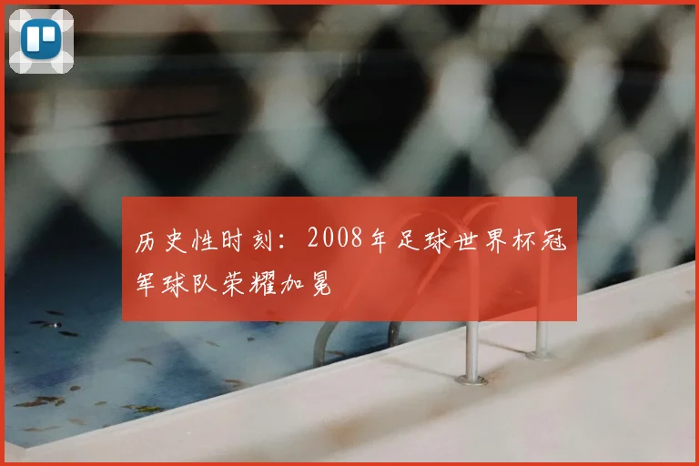 历史性时刻：2008年足球世界杯冠军球队荣耀加冕